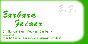 barbara feimer business card